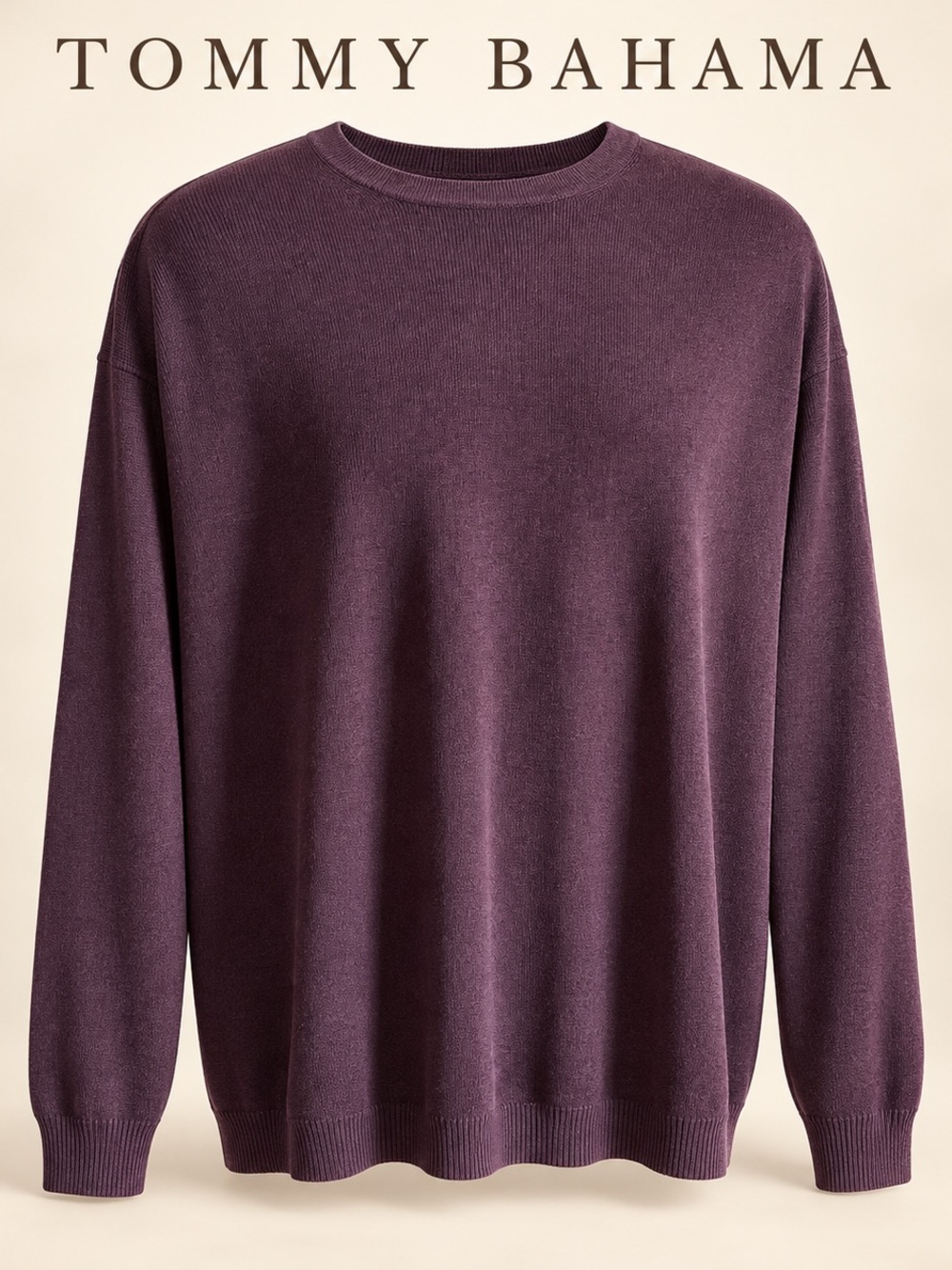 Tommy Bahama Men's Crewneck Sweater in Deep Plum